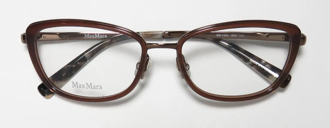 Max Mara 1234 doa Eyeglasses Shiny Brown 53mm 2