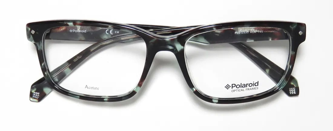 Polaroid D335 ack Eyeglasses Black 53mm Unisex 2