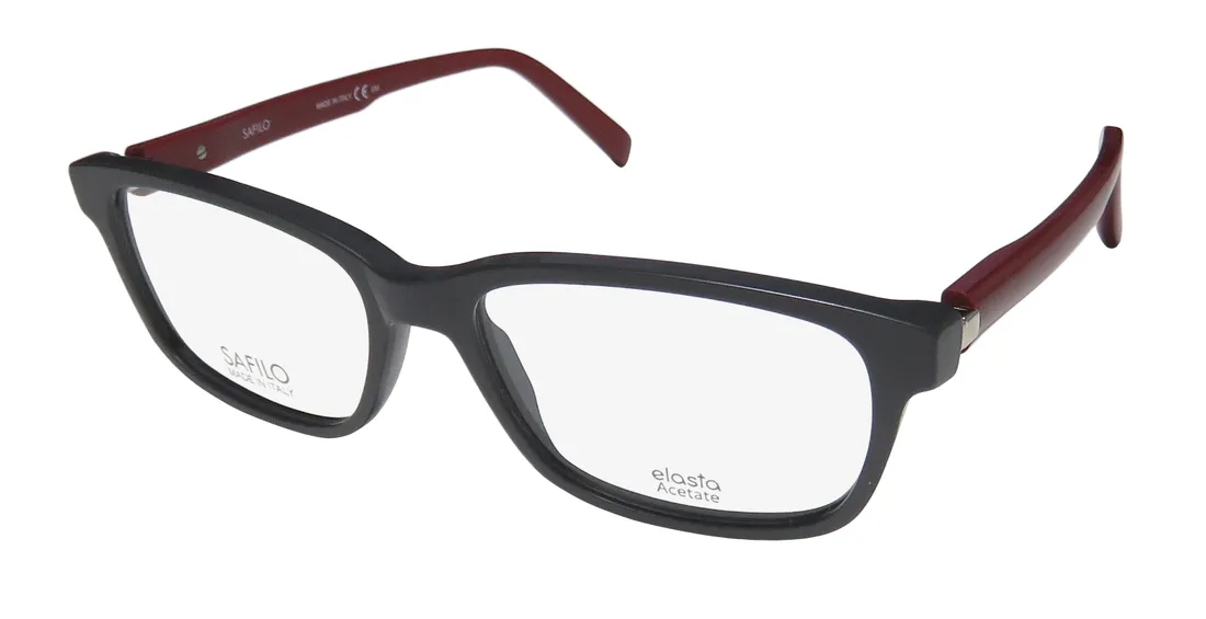 Safilo 1079 13h Eyeglasses Grey Burgundy 52mm Women