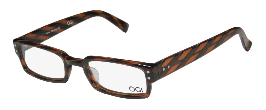 OGI 9063 426 Eyeglasses Transparent Brown Pattern 50mm Unisex