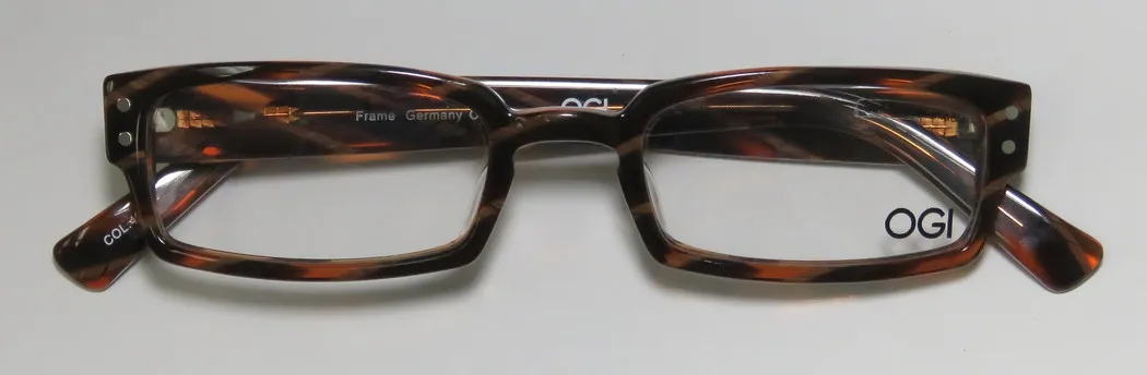 OGI 9063 426 Eyeglasses Transparent Brown Pattern 50mm Unisex 2