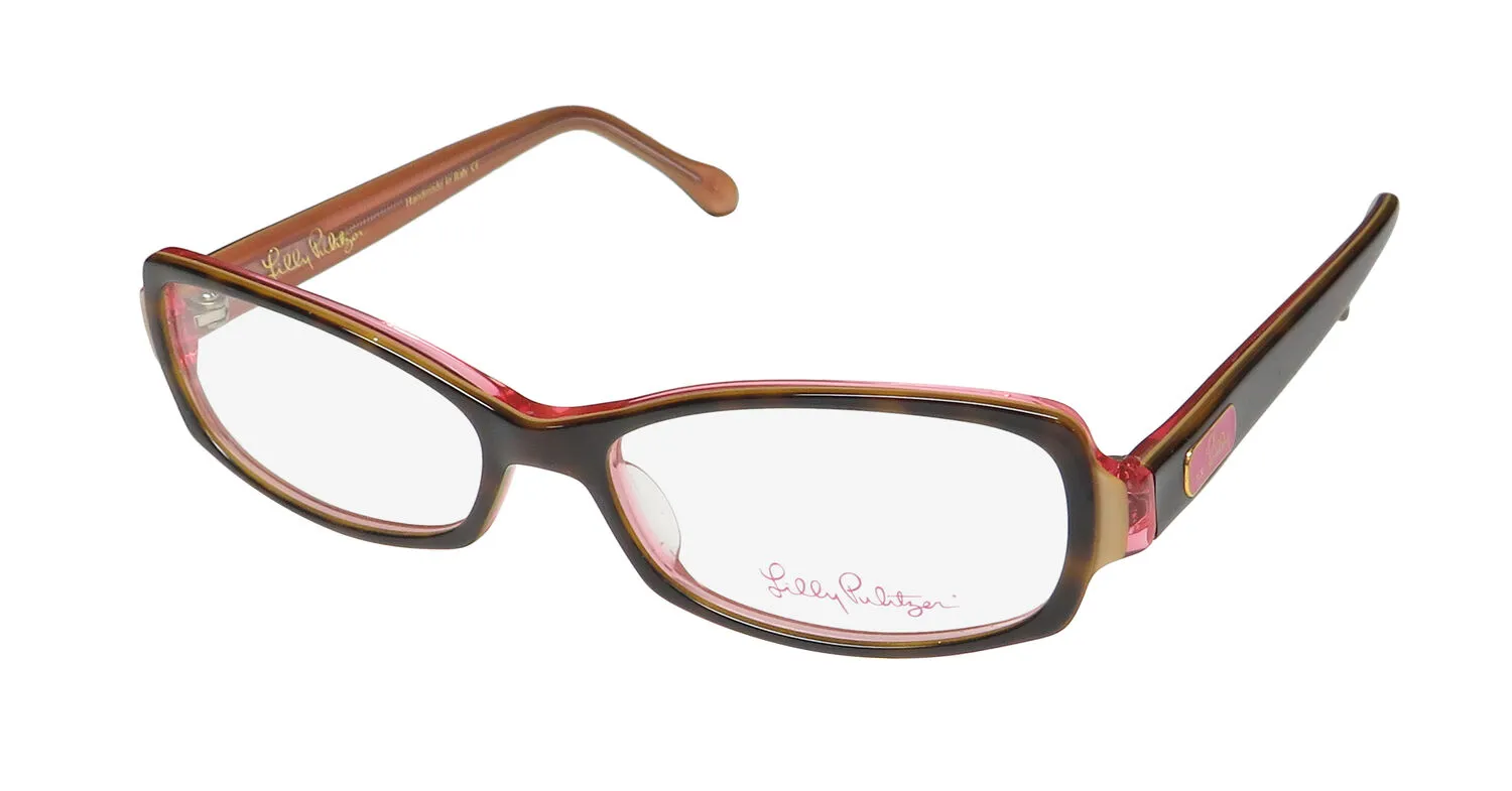 Lilly Pulitzer Tessa pk Eyeglasses Tortoise Pink 50mm