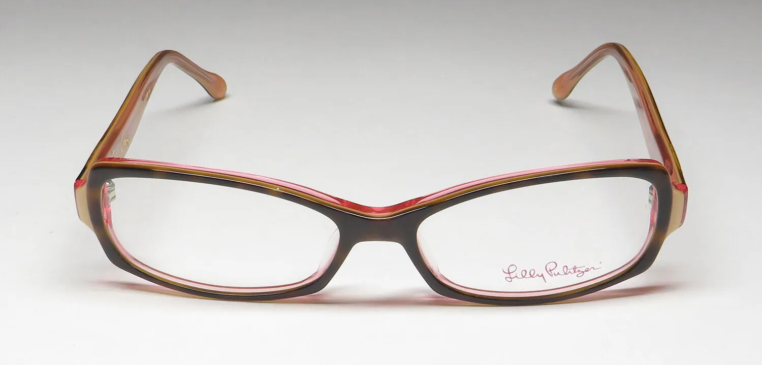 Lilly Pulitzer Tessa pk Eyeglasses Tortoise Pink 50mm 3