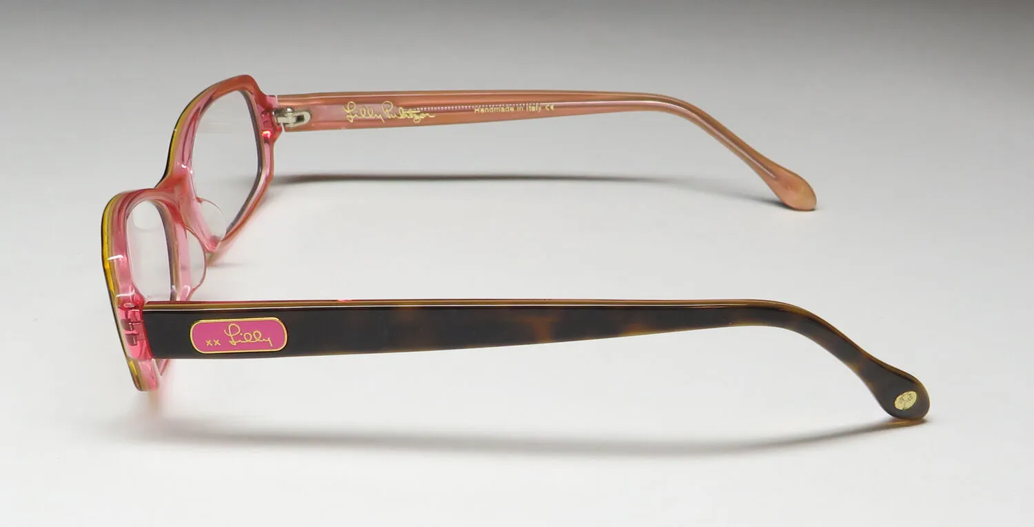 Lilly Pulitzer Tessa pk Eyeglasses Tortoise Pink 50mm 4