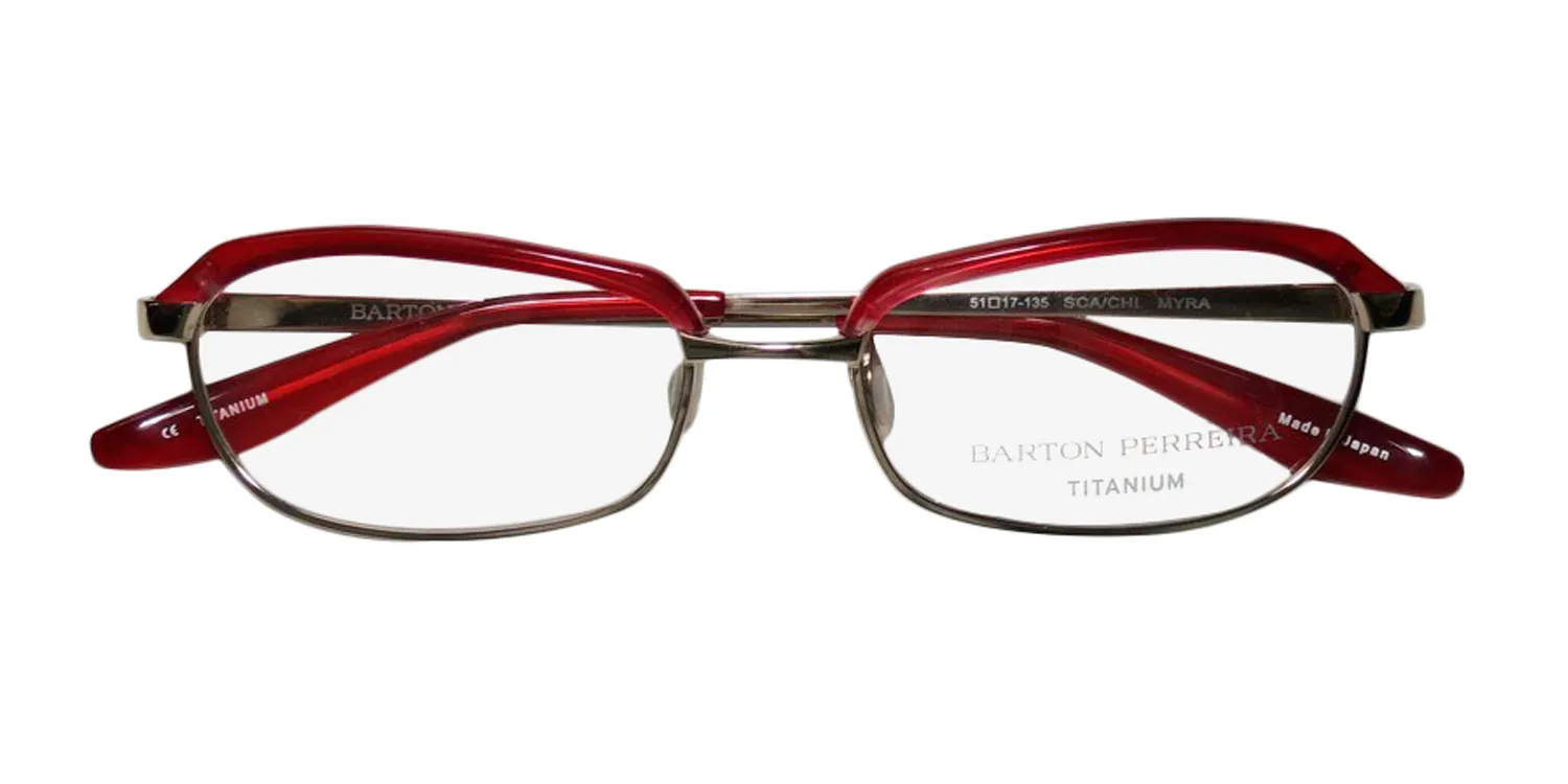 Barton Perreira Myra sca/chi Eyeglasses Scarlet Red 51mm 2