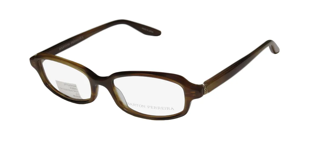 Barton Perreira Nicholette umt/gol Eyeglasses Amber Brown 49mm