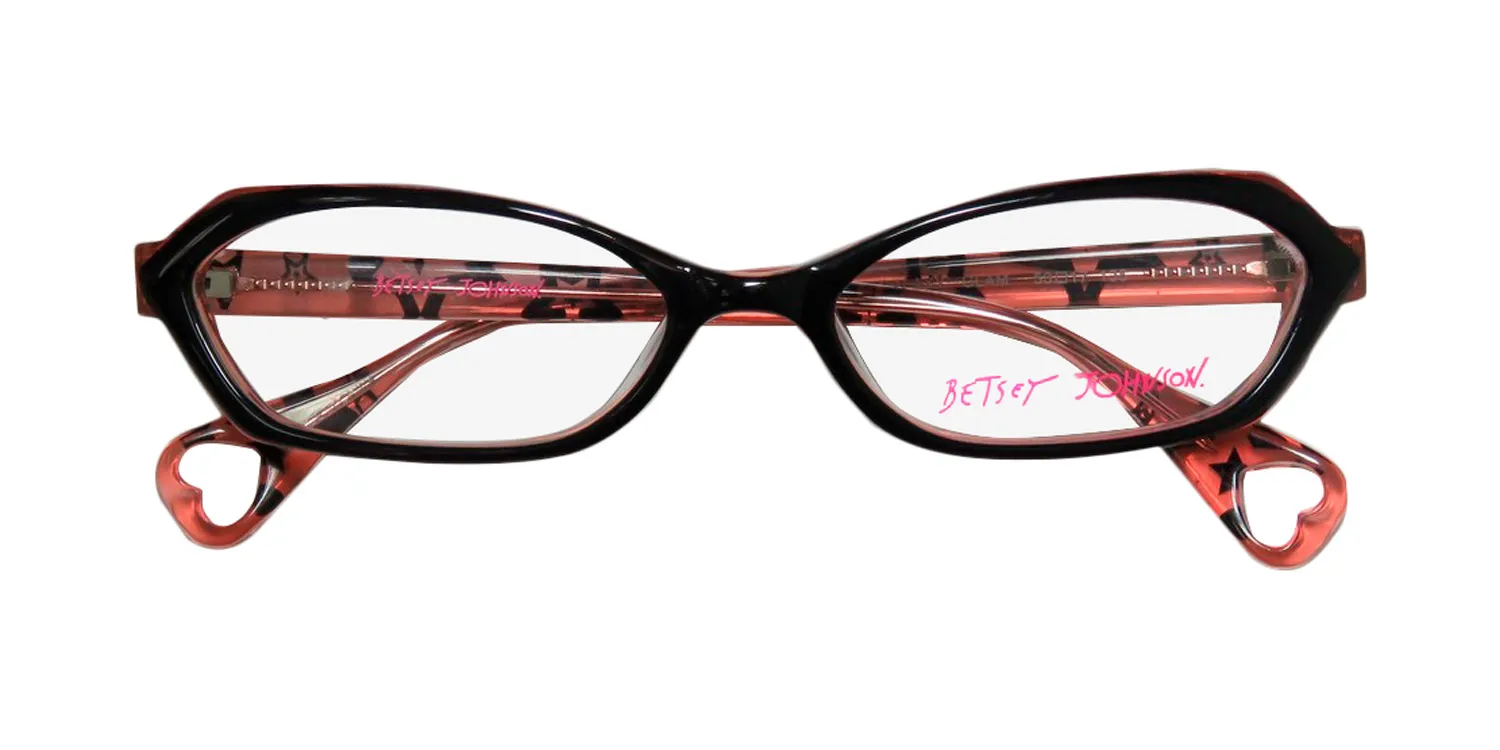 Betsey Johnson Galaxy Glam raven Eyeglasses Black 53mm 2