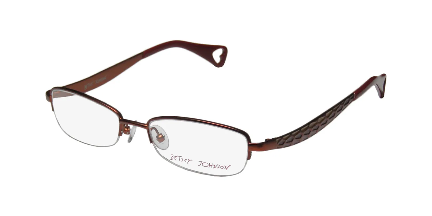 Betsey Johnson Boho Boa bronze Eyeglasses Bronze 50mm Unisex