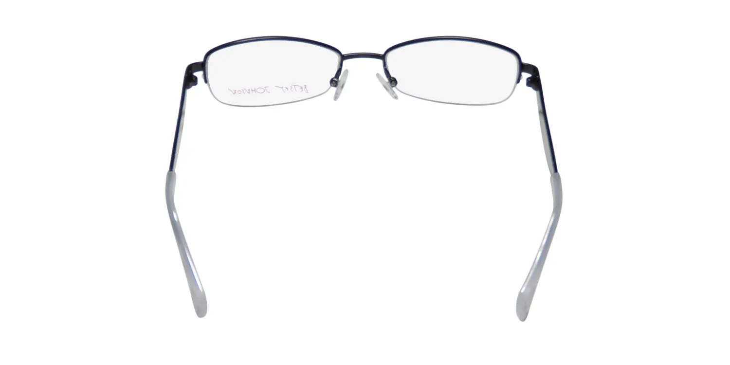 Betsey Johnson Boho Boa raven Eyeglasses Black 50mm Unisex 5