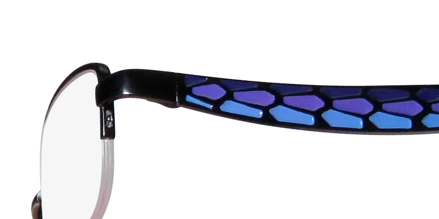 Betsey Johnson Boho Boa raven Eyeglasses Black 50mm Unisex 6