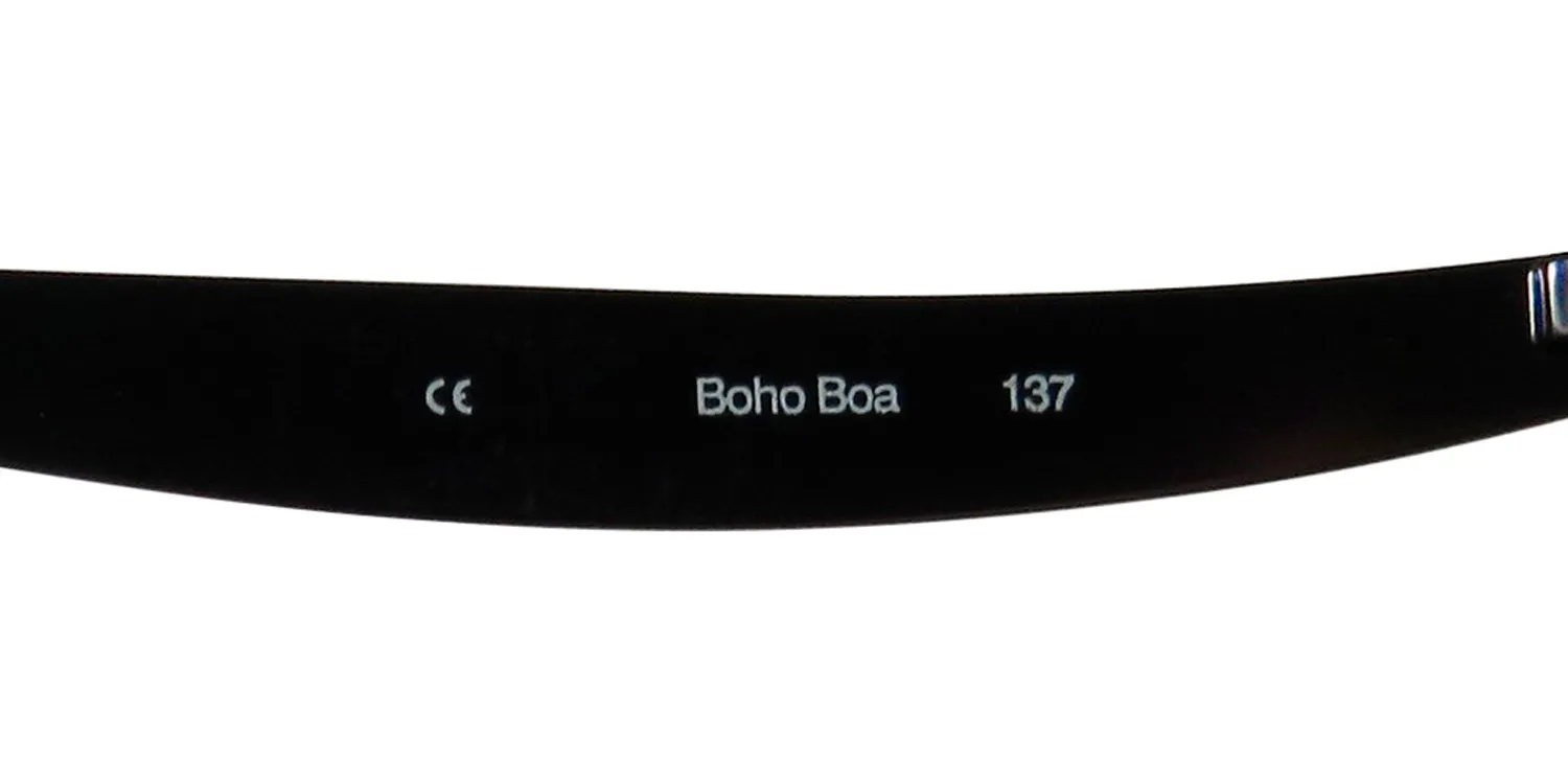 Betsey Johnson Boho Boa raven Eyeglasses Black 50mm Unisex 8