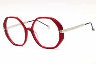 Philipp Plein VPP053S 09WA Eyeglasses Shiny Transparent Red 56mm