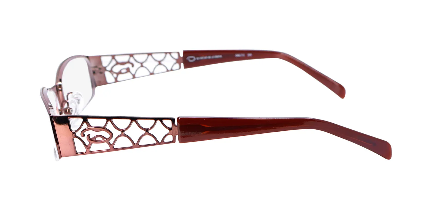 Oscar de la Renta Osl 711 200 Eyeglasses Shiny Dark Brown 51mm 4
