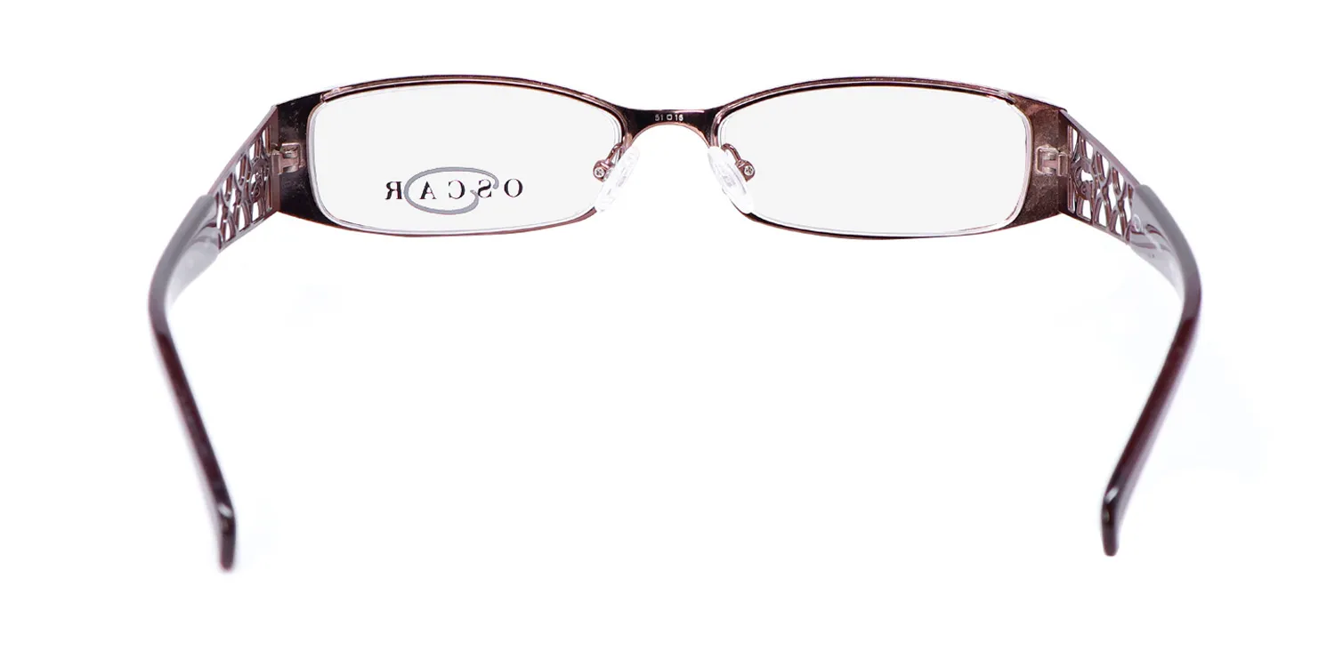 Oscar de la Renta Osl 711 200 Eyeglasses Shiny Dark Brown 51mm 5