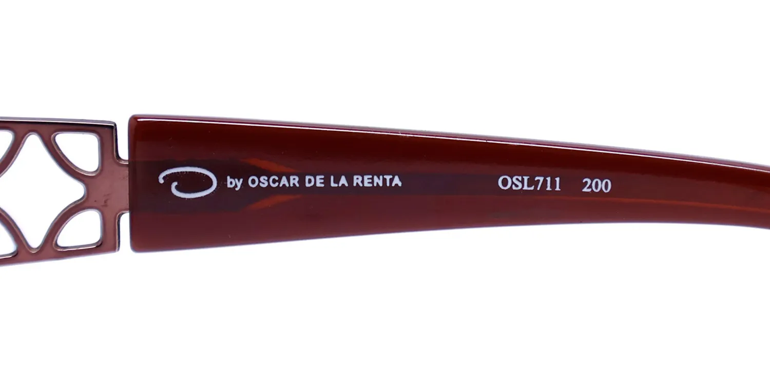 Oscar de la Renta Osl 711 200 Eyeglasses Shiny Dark Brown 51mm 7
