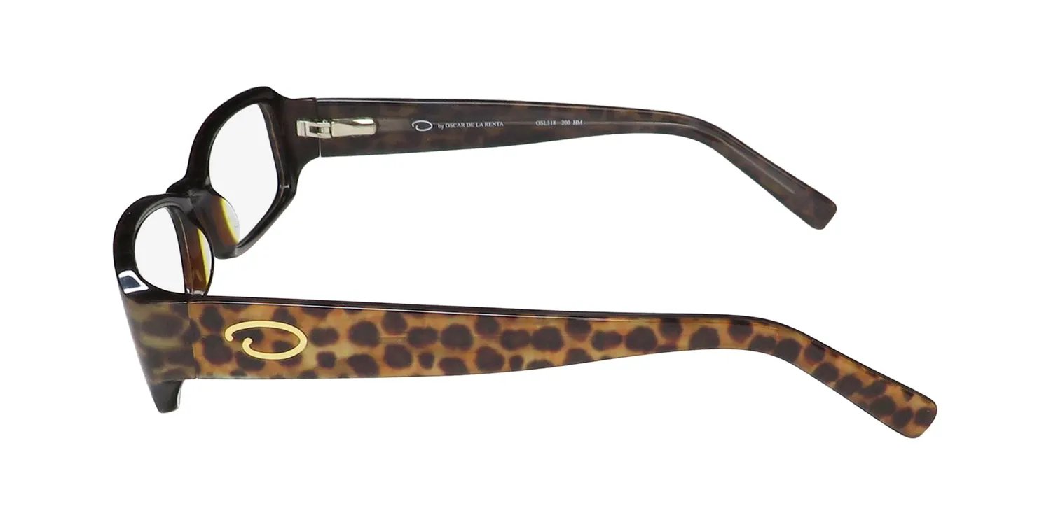 Oscar de la Renta Osl 318 200 Eyeglasses Dark Brown 53mm 4