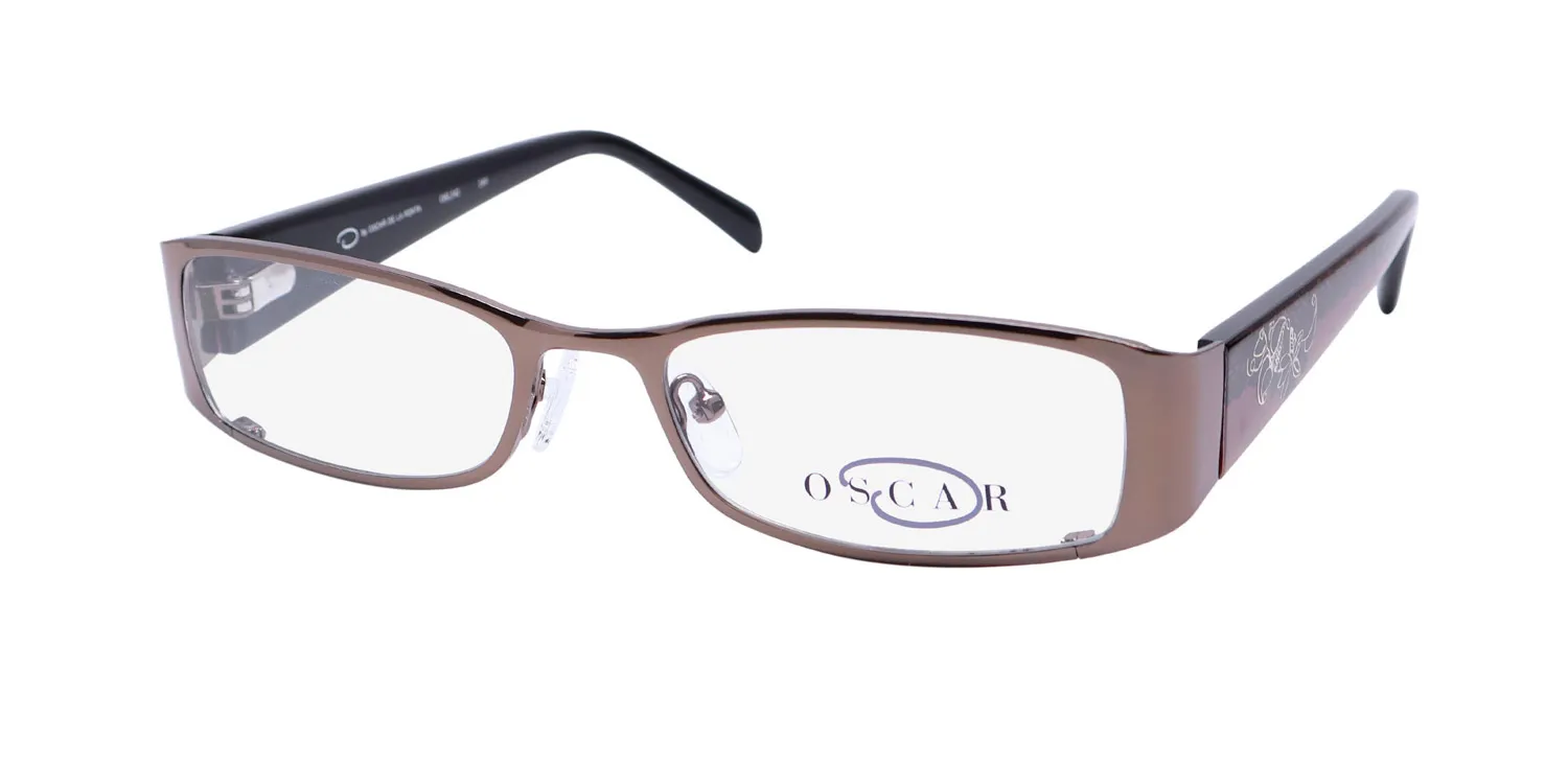 Oscar de la Renta Osl 342 249 Eyeglasses Shiny Cafe 52mm