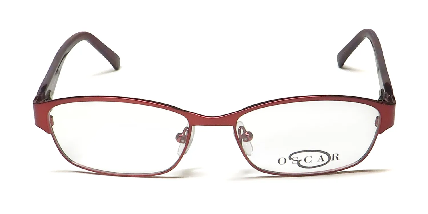 Oscar de la Renta Osl 457 615 Eyeglasses Shiny Dark Red 53mm 3