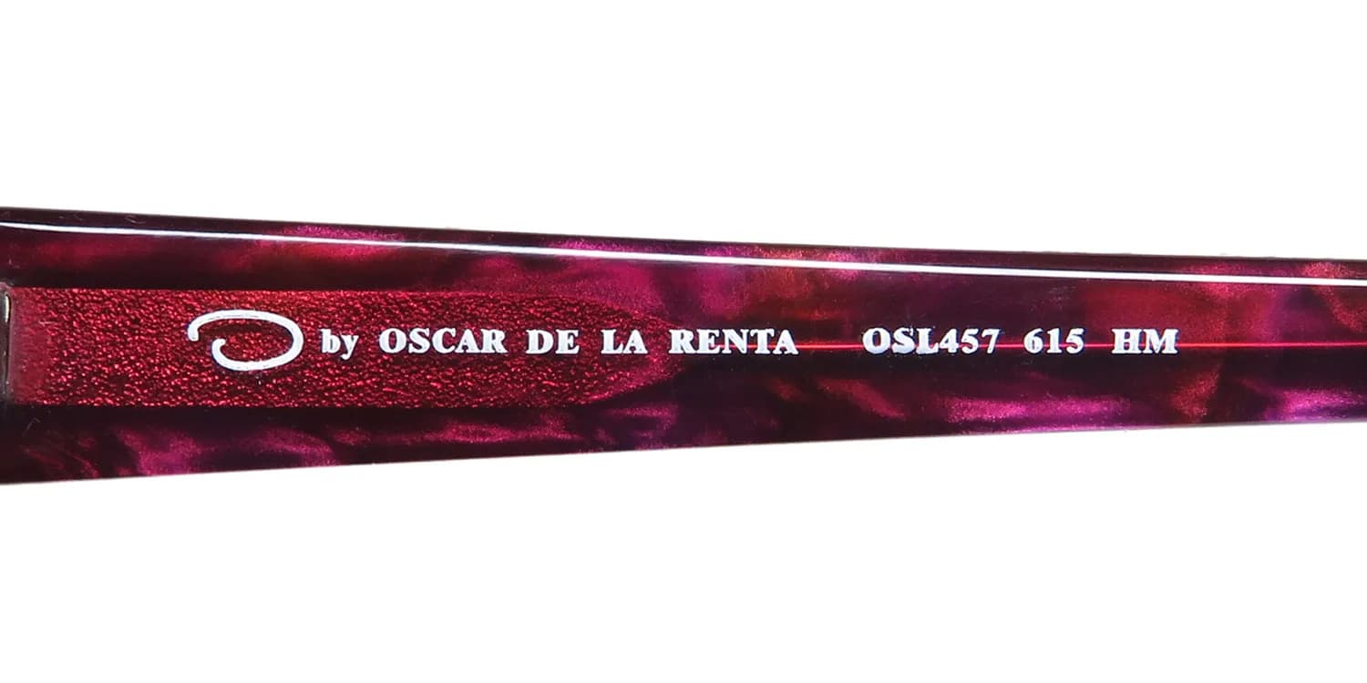 Oscar de la Renta Osl 457 615 Eyeglasses Shiny Dark Red 53mm 7