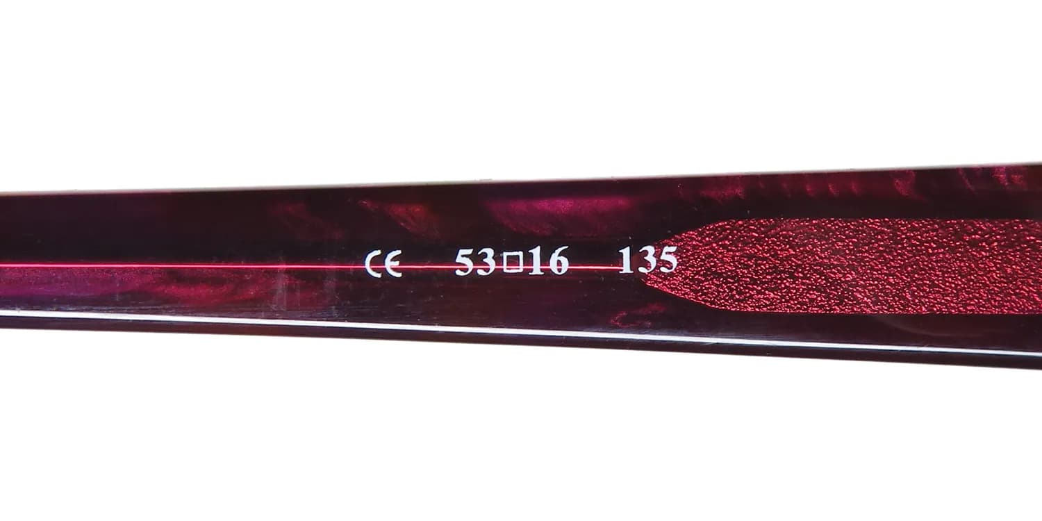 Oscar de la Renta Osl 457 615 Eyeglasses Shiny Dark Red 53mm 8