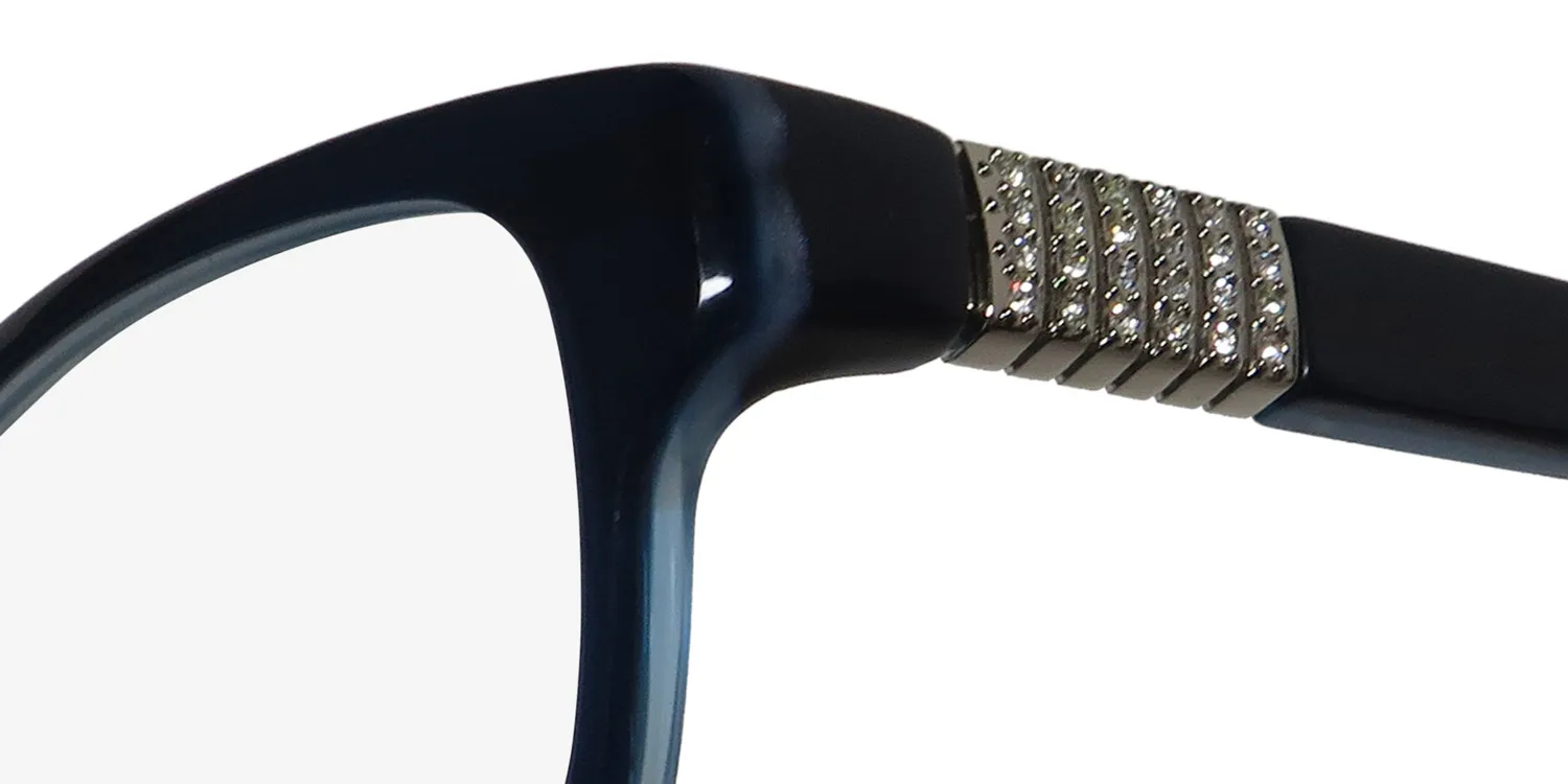 Oscar de la Renta Osl 452 414 Eyeglasses Navy Pearl 54mm 6