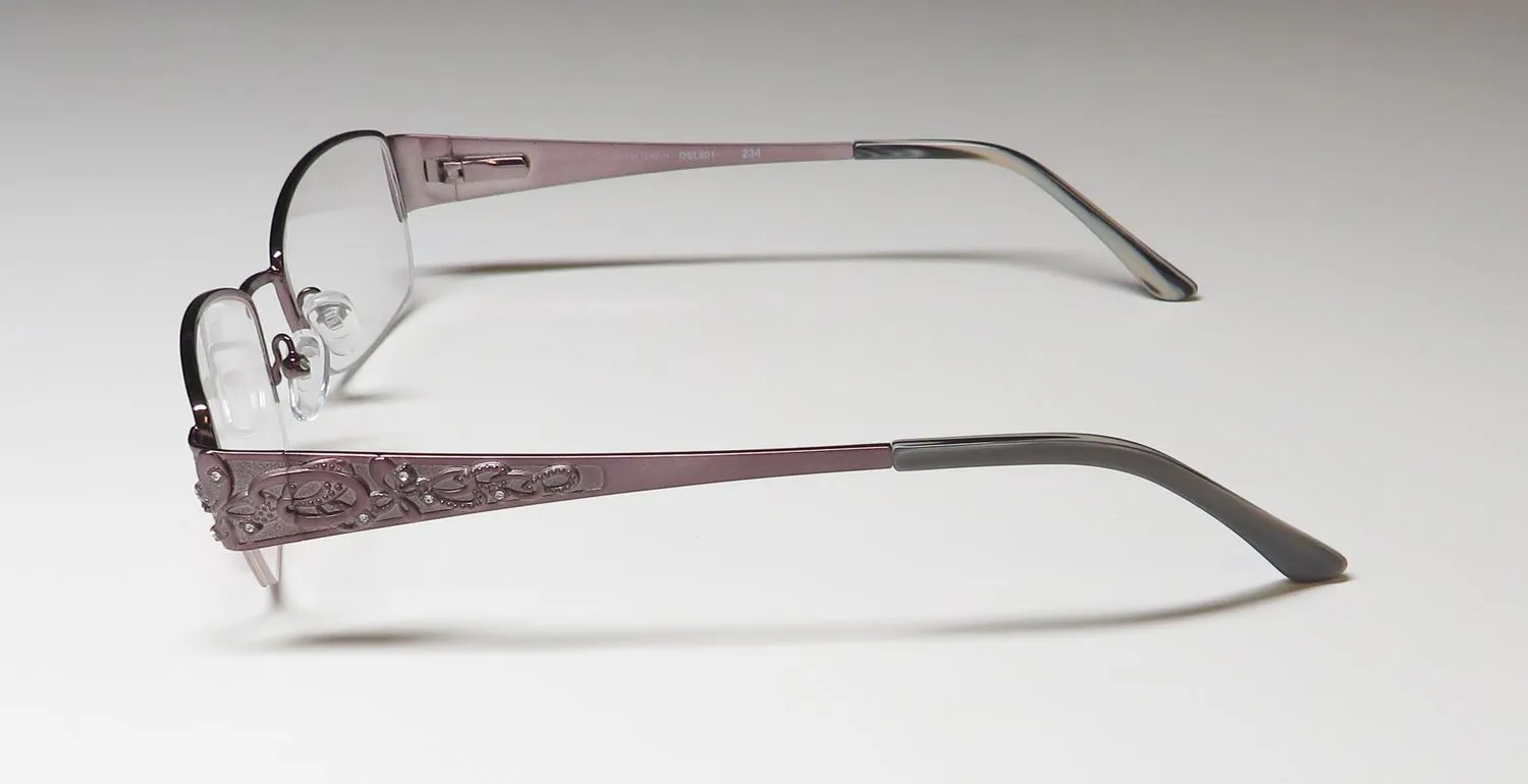Oscar de la Renta Osl 501 234 Eyeglasses Shiny Dark Brown 53mm 4