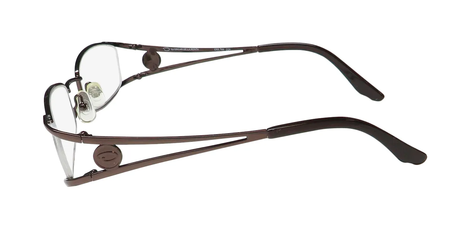 Oscar de la Renta Osl 708 229 Eyeglasses Shiny Brown 50mm 4