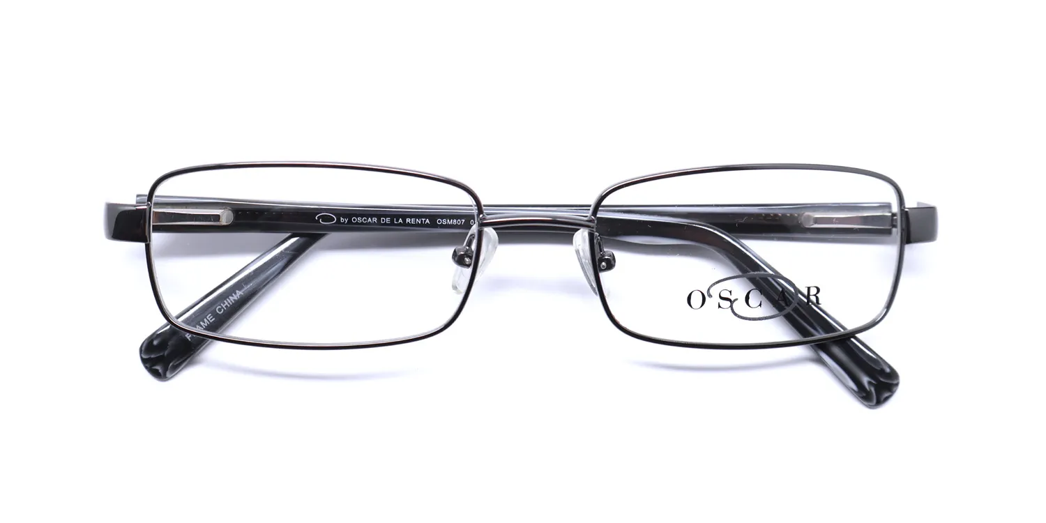 Oscar de la Renta Osm 807 010 Eyeglasses Shiny Gunmetal 53mm 2