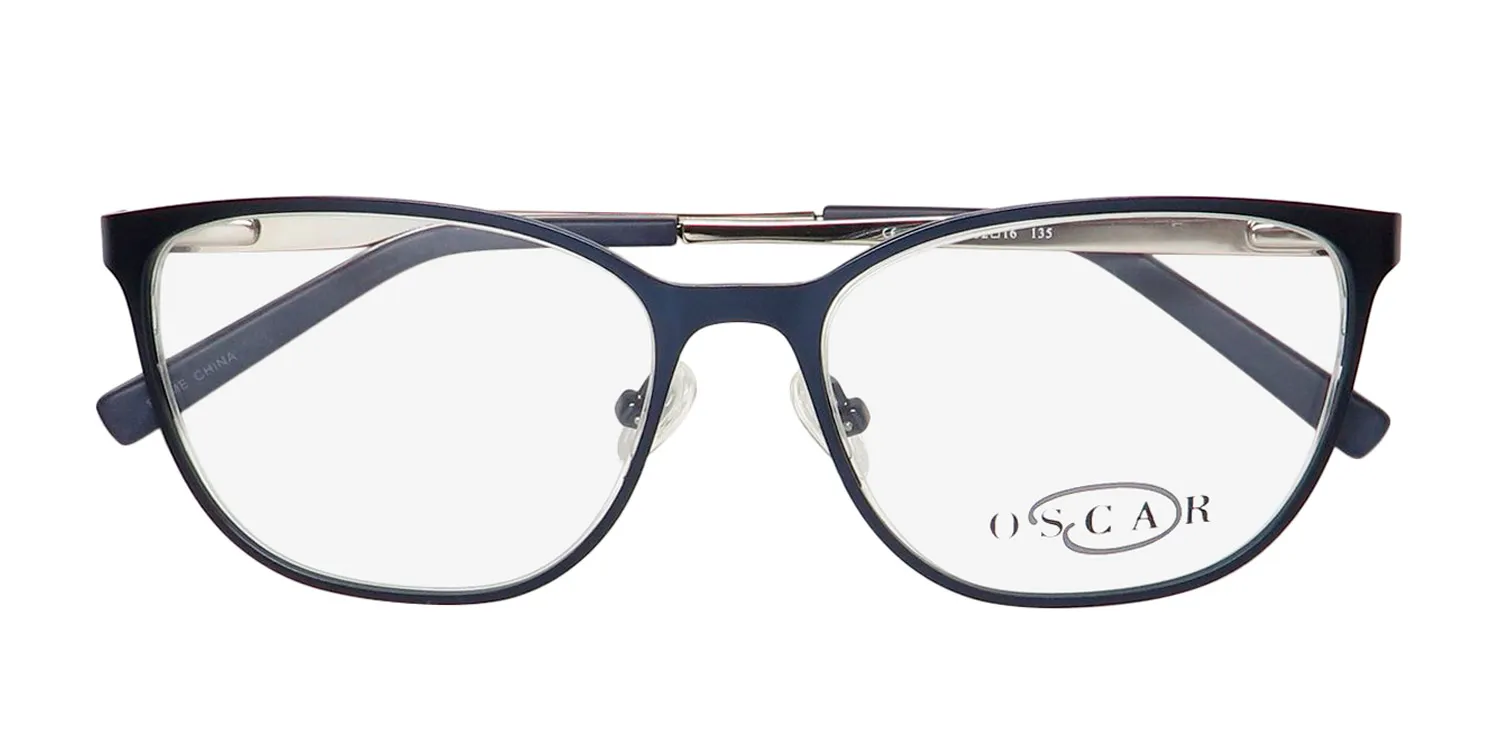Oscar de la Renta Osl 469 414 Eyeglasses Semi Matte Navy 52mm 2