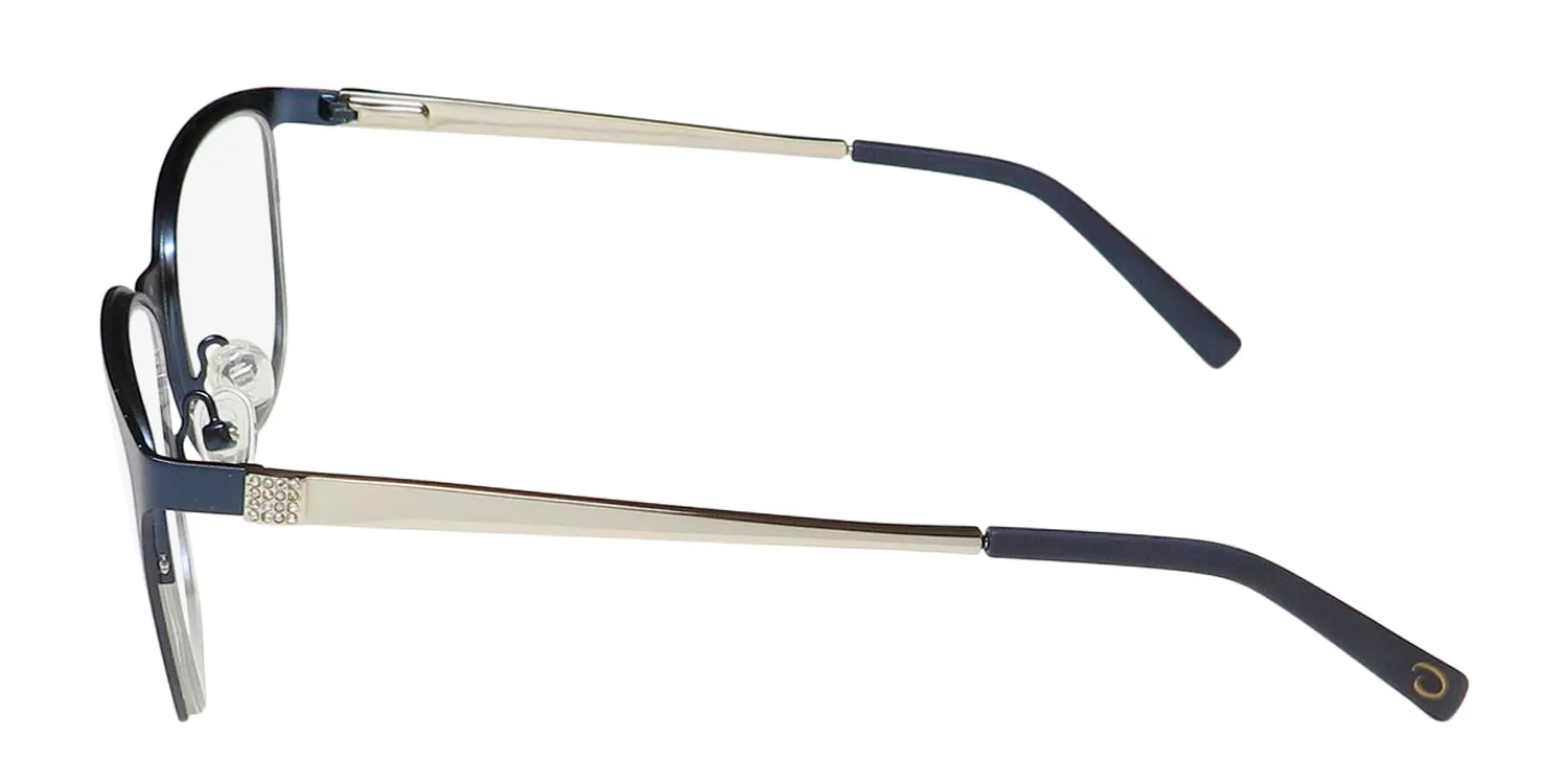 Oscar de la Renta Osl 469 414 Eyeglasses Semi Matte Navy 52mm 4