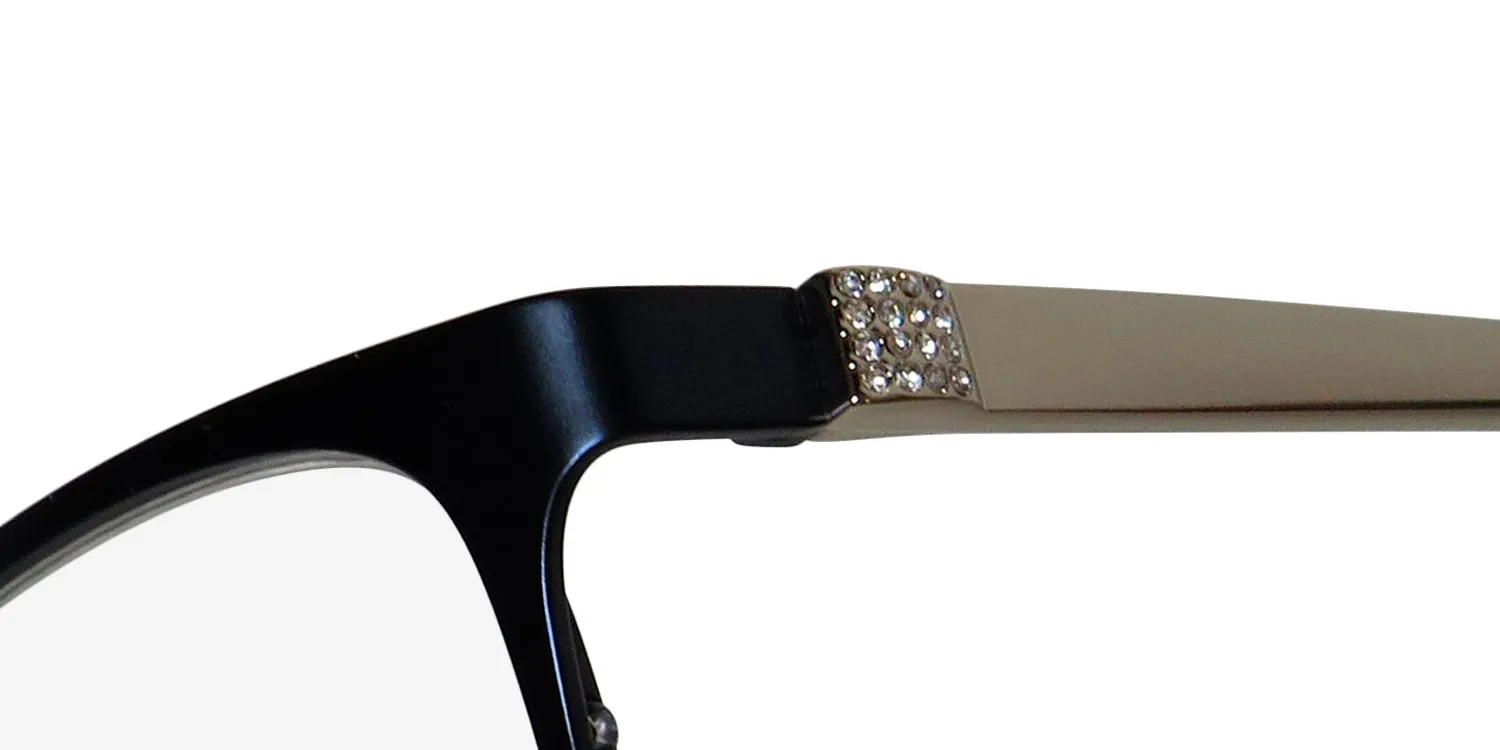 Oscar de la Renta Osl 469 414 Eyeglasses Semi Matte Navy 52mm 6