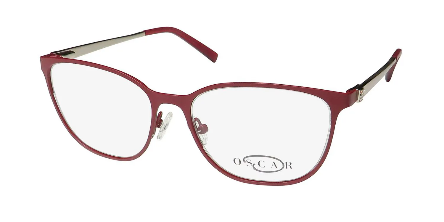 Oscar de la Renta Osl 469 611 Eyeglasses Semi Matte Red 52mm