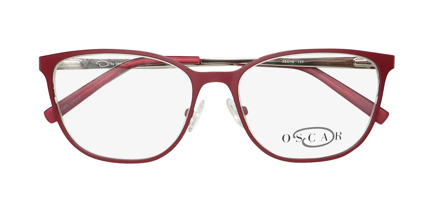 Oscar de la Renta Osl 469 611 Eyeglasses Semi Matte Red 52mm 2