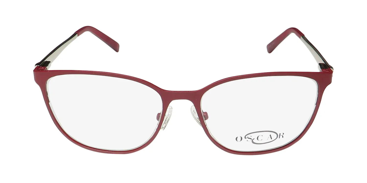 Oscar de la Renta Osl 469 611 Eyeglasses Semi Matte Red 52mm 3
