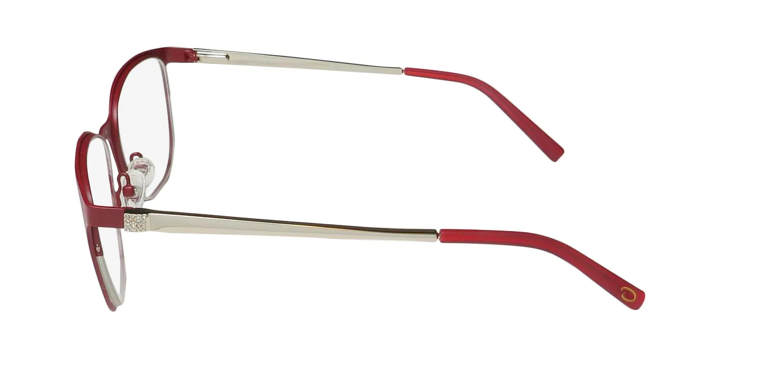 Oscar de la Renta Osl 469 611 Eyeglasses Semi Matte Red 52mm 4