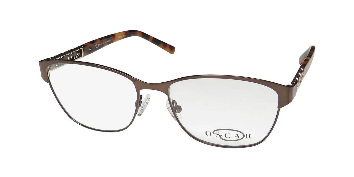 Oscar de la Renta Osl467 210 Eyeglasses Shiny Brown 53mm