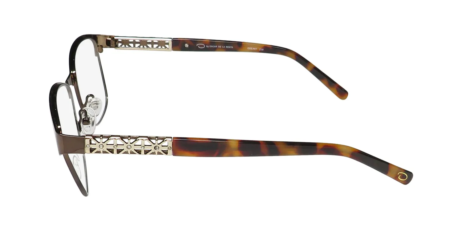 Oscar de la Renta Osl 467 210 Eyeglasses Shiny Brown 53mm 4
