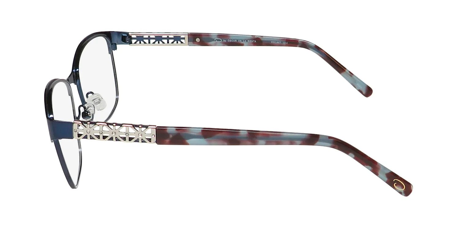 Oscar de la Renta Osl 467 414 Eyeglasses Shiny Navy 53mm 4