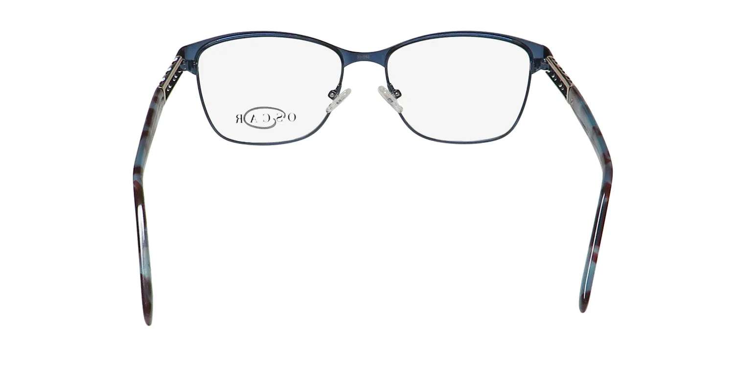 Oscar de la Renta Osl 467 414 Eyeglasses Shiny Navy 53mm 5