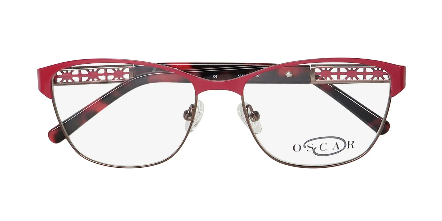 Oscar de la Renta Osl 467 611 Eyeglasses Shiny Red 53mm 2