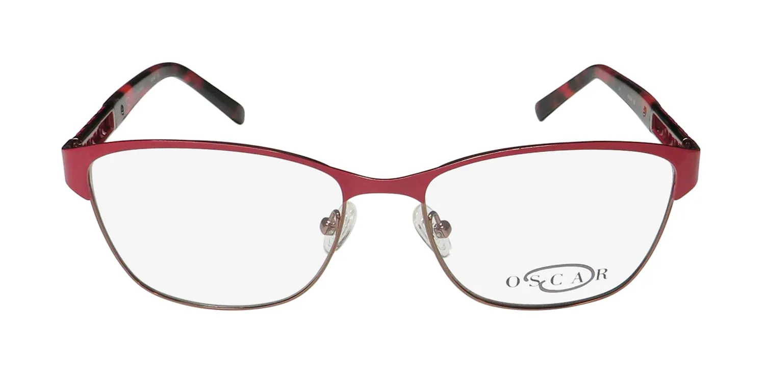 Oscar de la Renta Osl 467 611 Eyeglasses Shiny Red 53mm 3