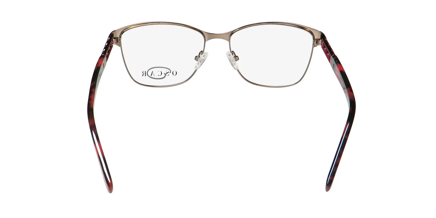 Oscar de la Renta Osl 467 611 Eyeglasses Shiny Red 53mm 5