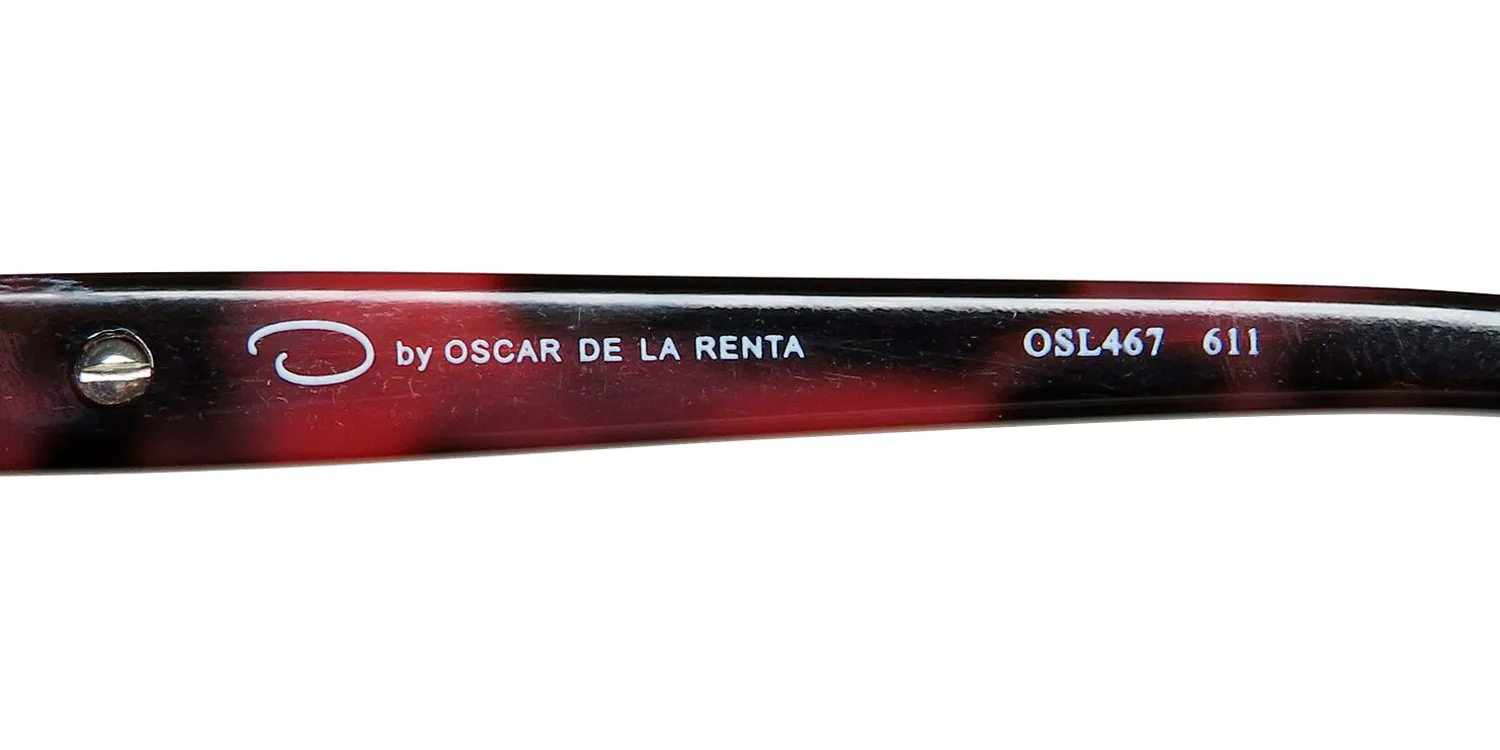 Oscar de la Renta Osl 467 611 Eyeglasses Shiny Red 53mm 7