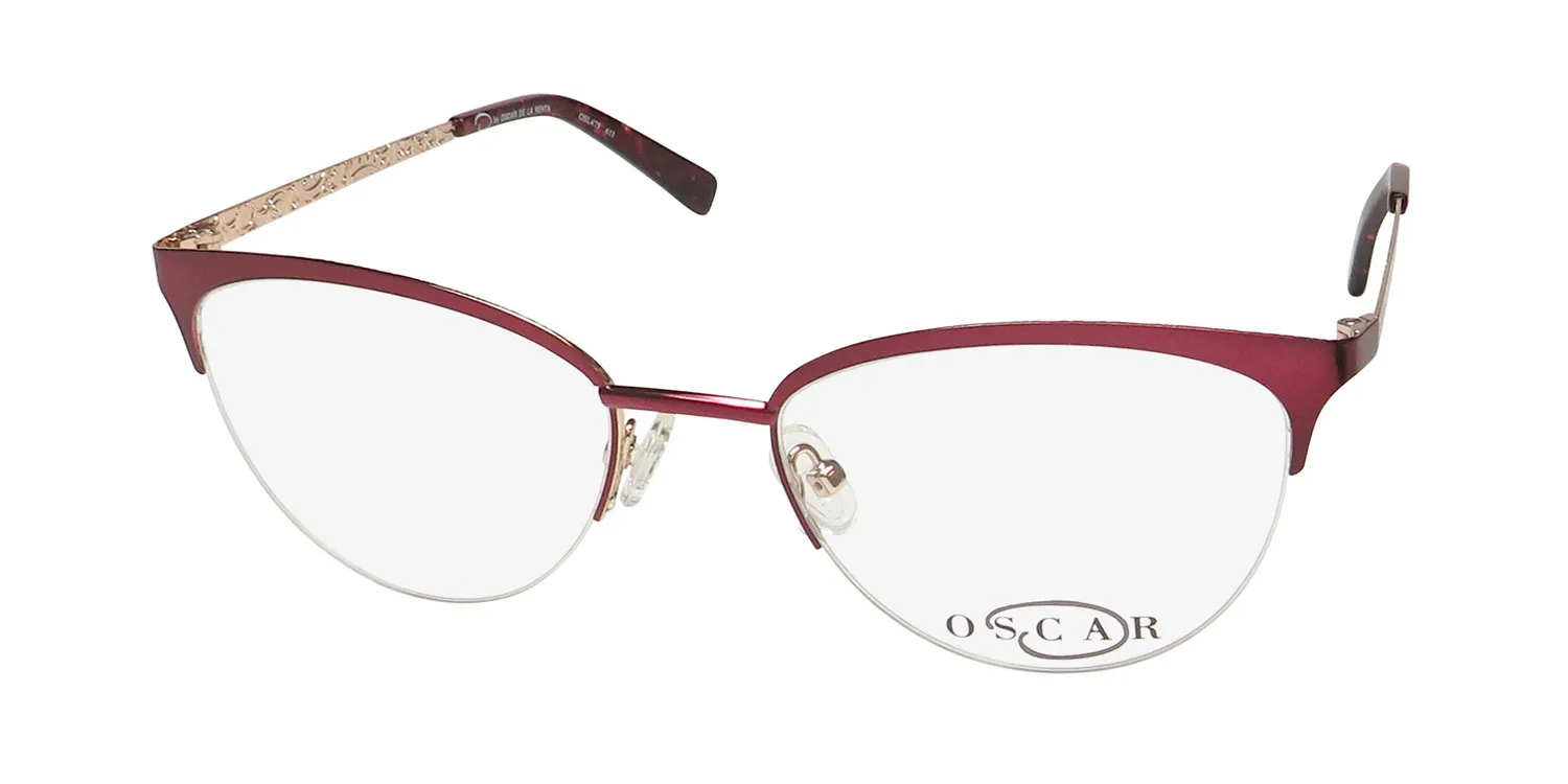 Oscar de la Renta Osl 475 611 Eyeglasses Semi Matte Red 53mm