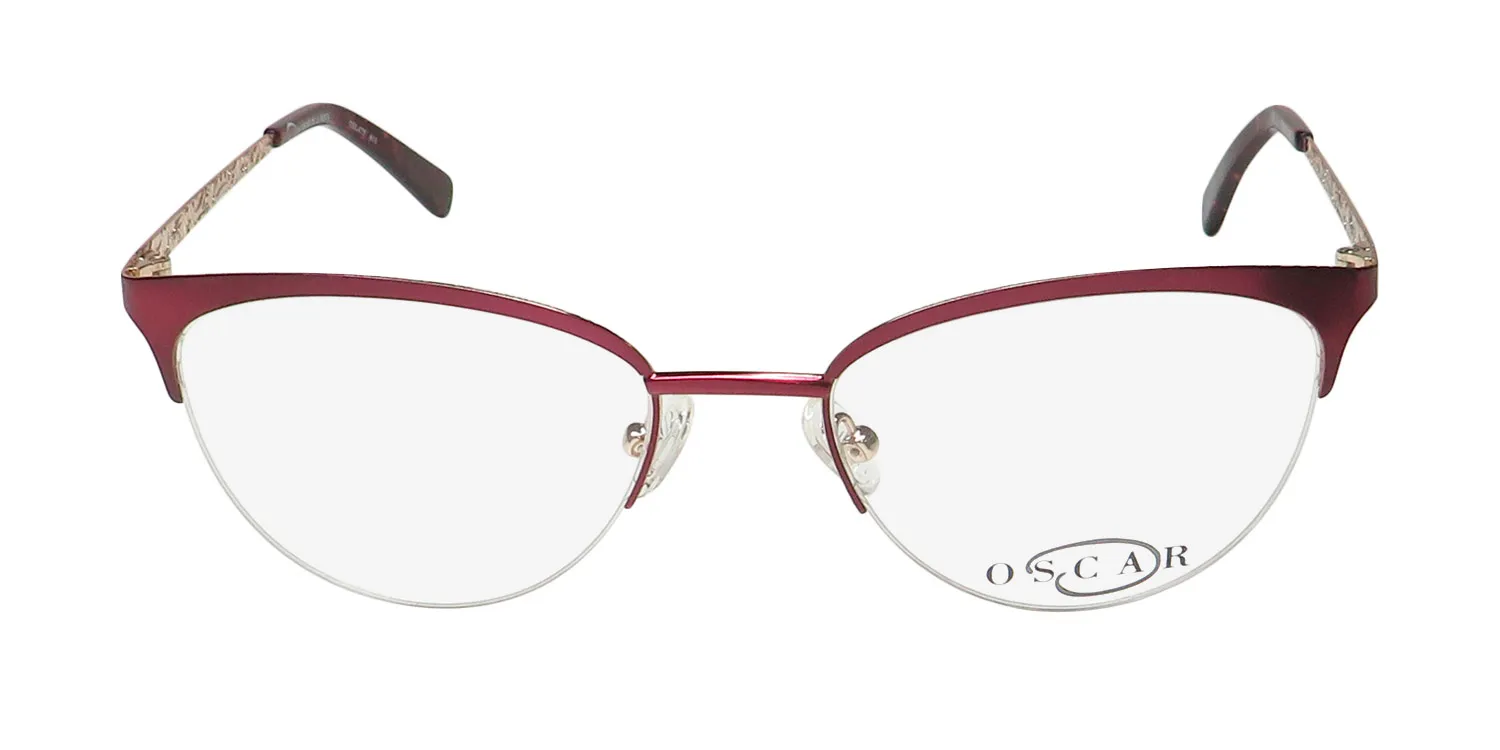 Oscar de la Renta Osl 475 611 Eyeglasses Semi Matte Red 53mm 3