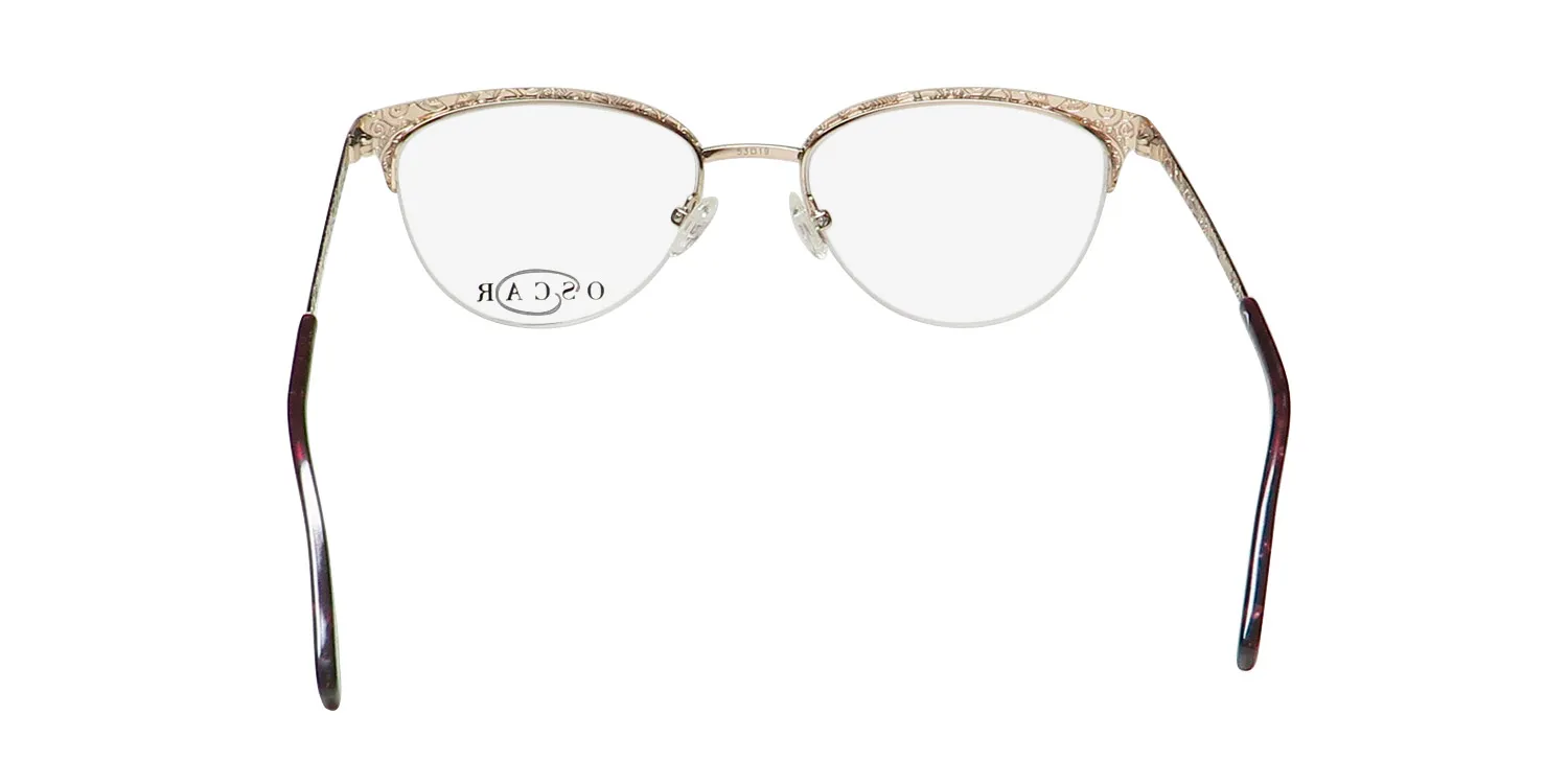 Oscar de la Renta Osl 475 611 Eyeglasses Semi Matte Red 53mm 5