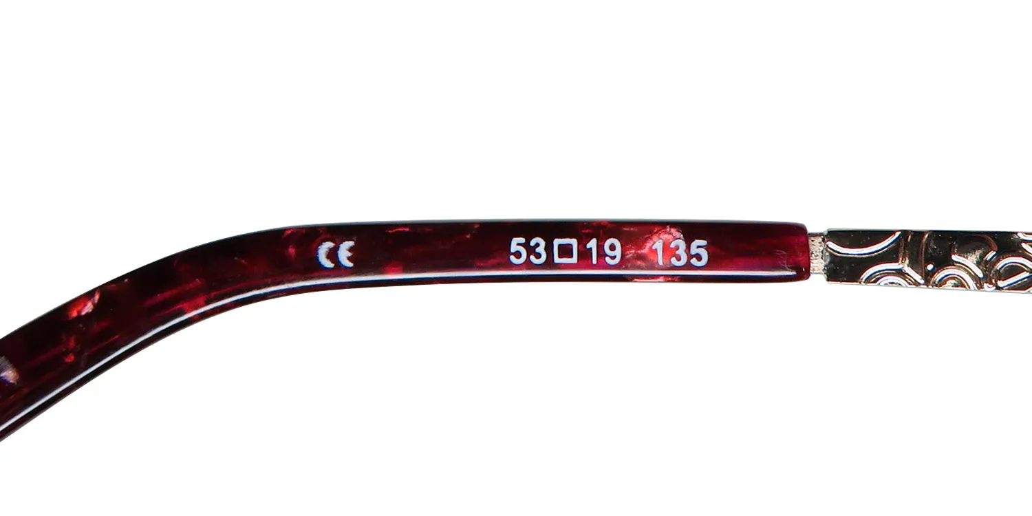 Oscar de la Renta Osl 475 611 Eyeglasses Semi Matte Red 53mm 8