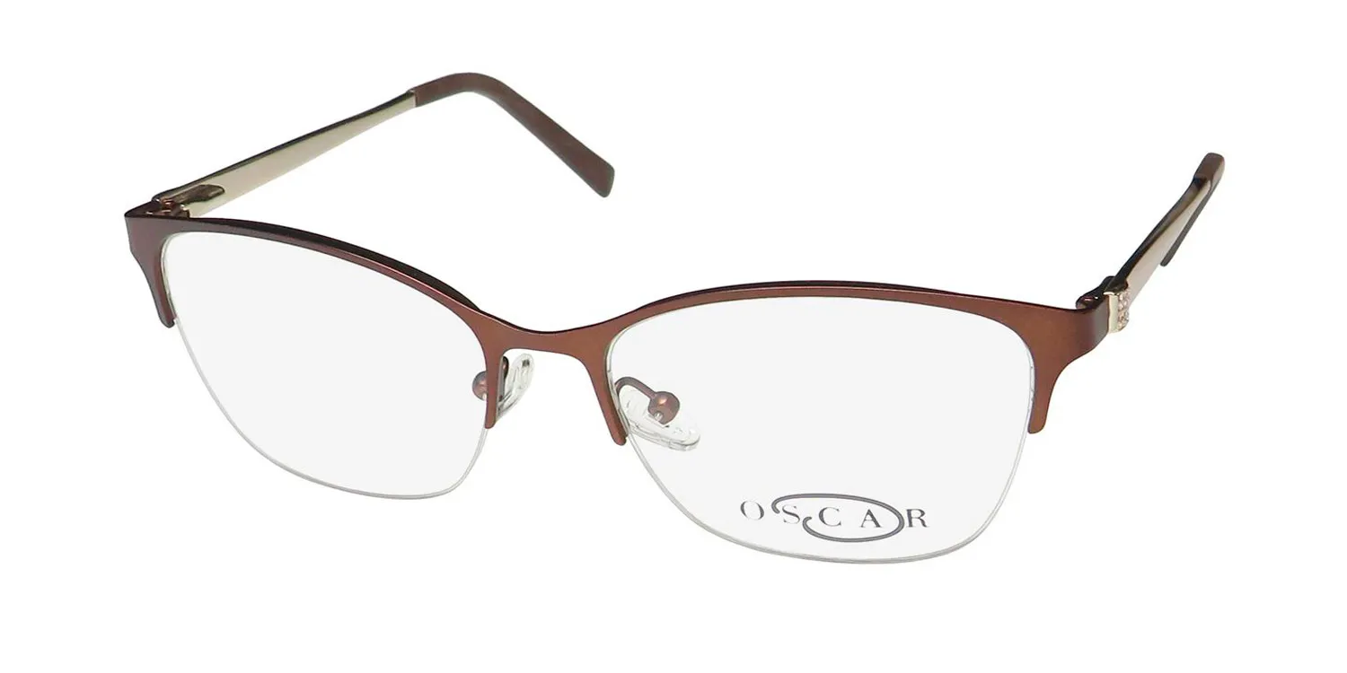 Oscar de la Renta Osl 468 210 Eyeglasses Semi Matte Brown 53mm