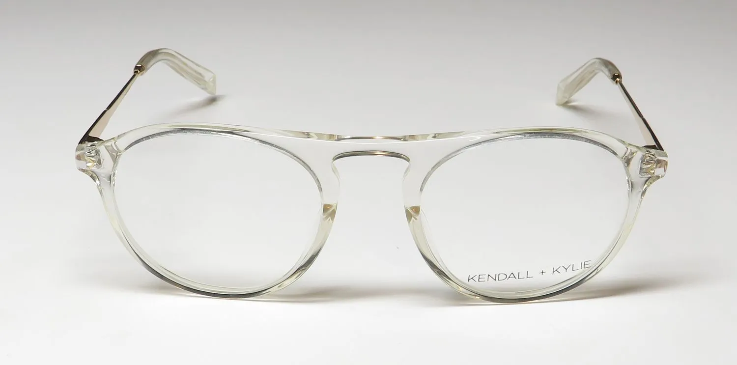 Kendall + Kylie Kko104 Audrey 971 Eyeglasses Crystal 50mm Unisex 3