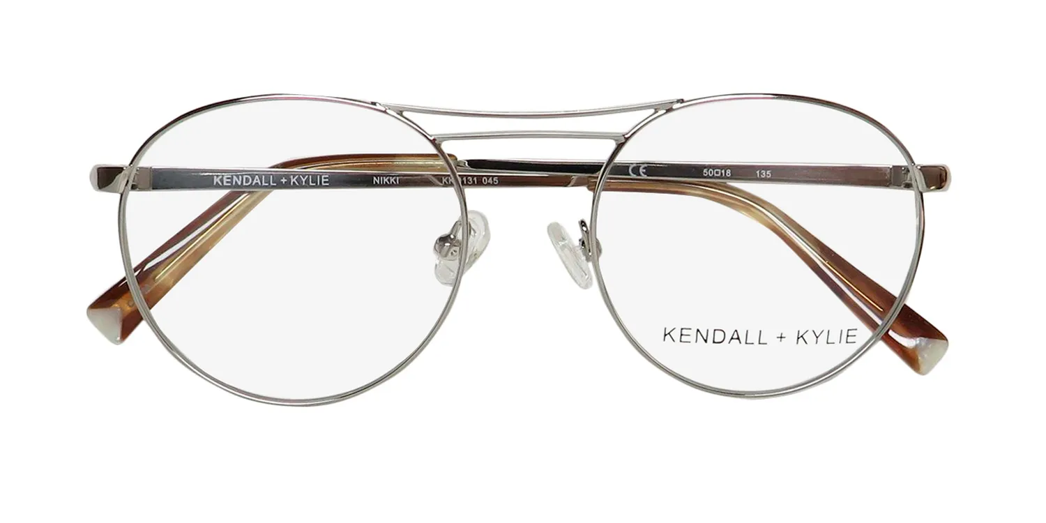Kendall + Kylie Kko131 Nikki 045 Eyeglasses Silver 50mm 2